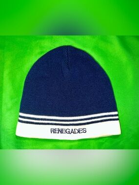 Kids Navy and White Knit Beanie “RENEGADES”